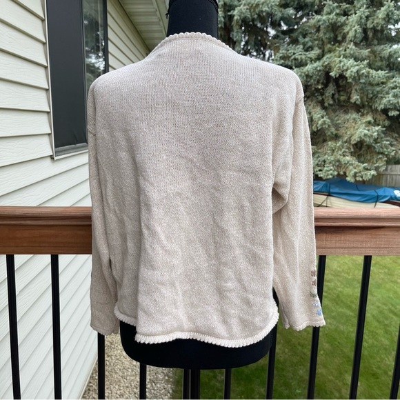 Women’s Vintage Jantzen Classics Cardigan Sweater Hand Embroidered Large * READ* - Picture 4 of 14
